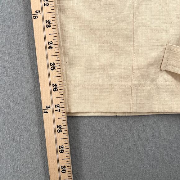 APIECE APART Tapered Barrel Balloon Pants Womens 4 Cream Linen Blend Cargo NEW - Picture 12 of 12